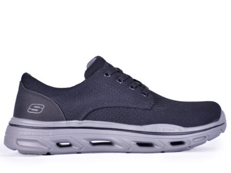 204754-BLK, Men Original Skechers Sneakers with Ultimate Comfort and Goga Mat Bliss
